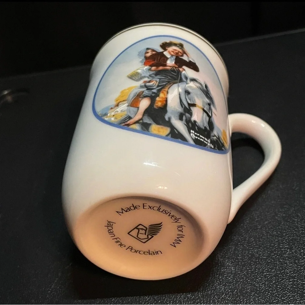 Norman Rockwell Coffee Mugs Set of 4
